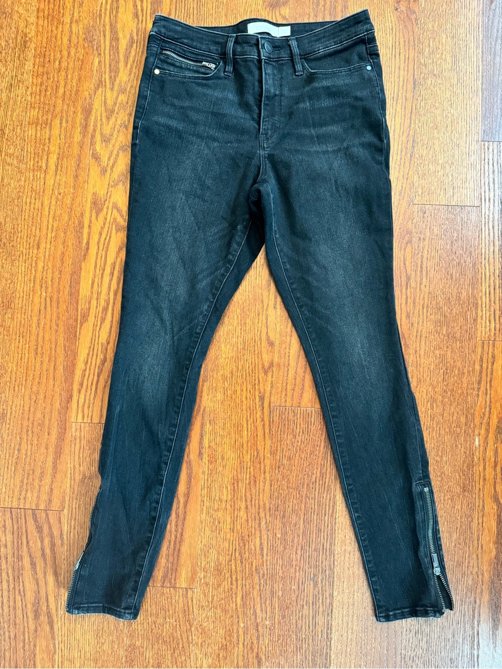 Athleta Black Skinny Zip-Ankle Jeans